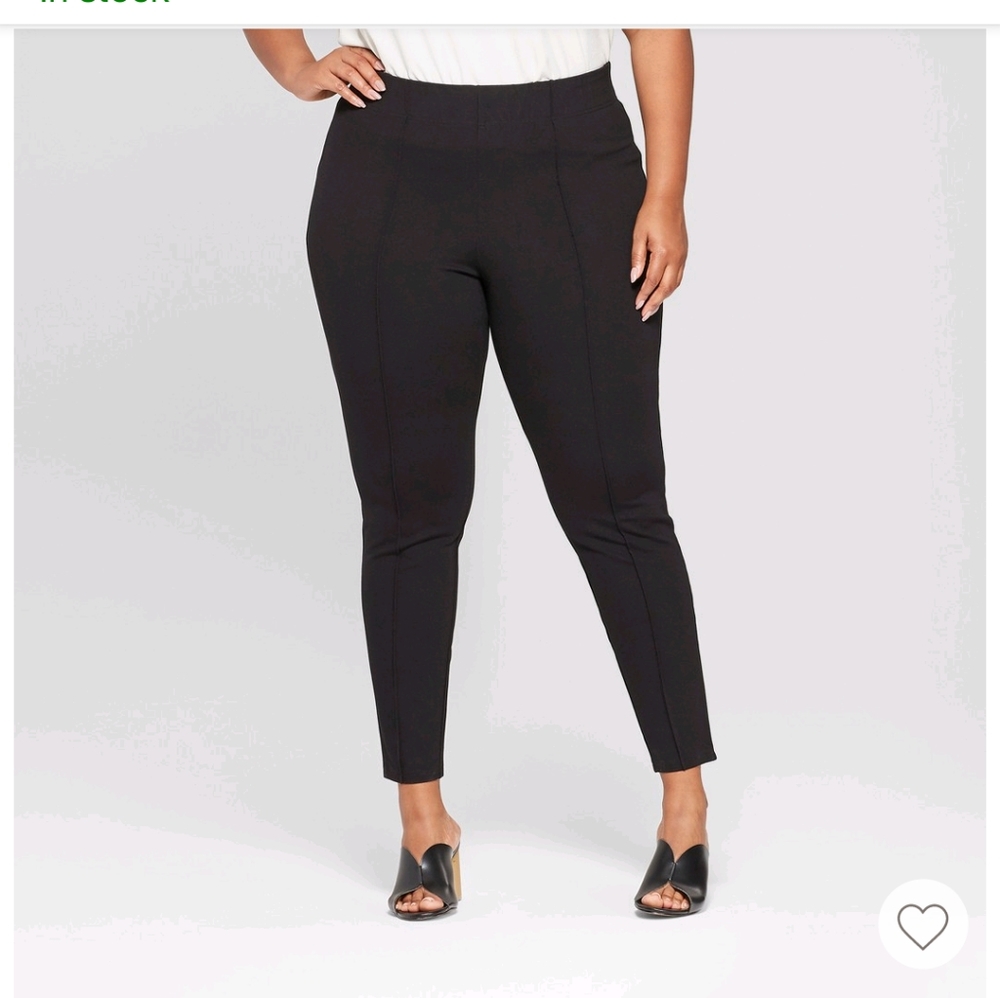 Ava & Viv Black Skinny Ponte pants X NWT
